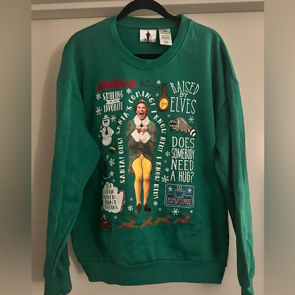 Elf‎ crew neck sweatshirt size XL green